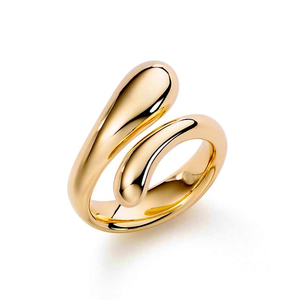 Elsa Peretti / T & Co 18k gold teardrop ring sz 10-ish